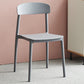 Modern Stackable Plastic Chair Open Back Dining Side Chair for Dining Room Grey 1 Piece Clearhalo 'Dining Chairs' 'Dining Tables & Seating' 'dining_chair' 'furn' 'furn_dining_chair' 'Furniture' 'furniture_dining_chair' 'Kitchen & Dining Furniture' 4832275