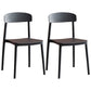 Modern Stackable Plastic Chair Open Back Dining Side Chair for Dining Room Black 2 Piece Set Clearhalo 'Dining Chairs' 'Dining Tables & Seating' 'dining_chair' 'furn' 'furn_dining_chair' 'Furniture' 'furniture_dining_chair' 'Kitchen & Dining Furniture' 4832282