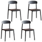 Modern Stackable Plastic Chair Open Back Dining Side Chair for Dining Room Black 4 Piece Set Clearhalo 'Dining Chairs' 'Dining Tables & Seating' 'dining_chair' 'furn' 'furn_dining_chair' 'Furniture' 'furniture_dining_chair' 'Kitchen & Dining Furniture' 4832283