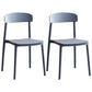Modern Stackable Plastic Chair Open Back Dining Side Chair for Dining Room Gray Blue 2 Piece Set Clearhalo 'Dining Chairs' 'Dining Tables & Seating' 'dining_chair' 'furn' 'furn_dining_chair' 'Furniture' 'furniture_dining_chair' 'Kitchen & Dining Furniture' 4832288