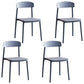 Modern Stackable Plastic Chair Open Back Dining Side Chair for Dining Room Gray Blue 4 Piece Set Clearhalo 'Dining Chairs' 'Dining Tables & Seating' 'dining_chair' 'furn' 'furn_dining_chair' 'Furniture' 'furniture_dining_chair' 'Kitchen & Dining Furniture' 4832289