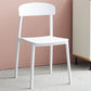 Modern Stackable Plastic Chair Open Back Dining Side Chair for Dining Room White 1 Piece Clearhalo 'Dining Chairs' 'Dining Tables & Seating' 'dining_chair' 'furn' 'furn_dining_chair' 'Furniture' 'furniture_dining_chair' 'Kitchen & Dining Furniture' 4832290