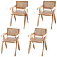 Modern Solid Wood Home Dining Arm Chair Open Back Dining Side Chair Natural 4 Piece Set Clearhalo 'Dining Chairs' 'Dining Tables & Seating' 'dining_chair' 'furn' 'furn_dining_chair' 'Furniture' 'furniture_dining_chair' 'Kitchen & Dining Furniture' 4832329