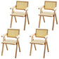 Modern Solid Wood Home Dining Arm Chair Open Back Dining Side Chair Wood 4 Piece Set Clearhalo 'Dining Chairs' 'Dining Tables & Seating' 'dining_chair' 'furn' 'furn_dining_chair' 'Furniture' 'furniture_dining_chair' 'Kitchen & Dining Furniture' 4832344