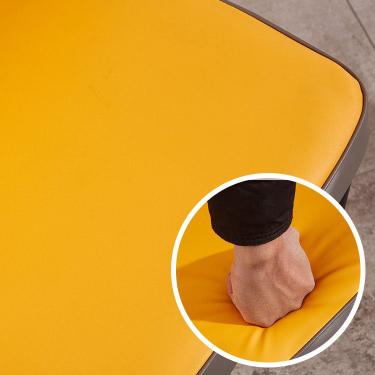 Modern Style Metal Armless Chair Faux Leather Side Chair for Dining Room Clearhalo 'Dining Chairs' 'Dining Tables & Seating' 'dining_chair' 'furn' 'furn_dining_chair' 'Furniture' 'furniture_dining_chair' 'Kitchen & Dining Furniture' 4832356