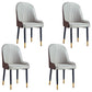 Modern Style Metal Armless Chair Faux Leather Side Chair for Dining Room Gray-Brown 4 Piece Set Clearhalo 'Dining Chairs' 'Dining Tables & Seating' 'dining_chair' 'furn' 'furn_dining_chair' 'Furniture' 'furniture_dining_chair' 'Kitchen & Dining Furniture' 4832357