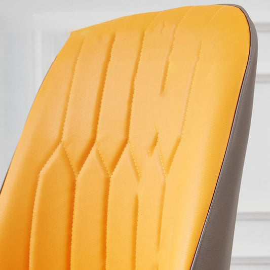 Modern Style Metal Armless Chair Faux Leather Side Chair for Dining Room Clearhalo 'Dining Chairs' 'Dining Tables & Seating' 'dining_chair' 'furn' 'furn_dining_chair' 'Furniture' 'furniture_dining_chair' 'Kitchen & Dining Furniture' 4832358