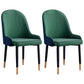 Modern Style Metal Armless Chair Faux Leather Side Chair for Dining Room Green-Blue 2 Piece Set Clearhalo 'Dining Chairs' 'Dining Tables & Seating' 'dining_chair' 'furn' 'furn_dining_chair' 'Furniture' 'furniture_dining_chair' 'Kitchen & Dining Furniture' 4832368