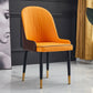 Modern Style Metal Armless Chair Faux Leather Side Chair for Dining Room Orange 1 Piece Clearhalo 'Dining Chairs' 'Dining Tables & Seating' 'dining_chair' 'furn' 'furn_dining_chair' 'Furniture' 'furniture_dining_chair' 'Kitchen & Dining Furniture' 4832370