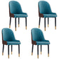 Modern Style Metal Armless Chair Faux Leather Side Chair for Dining Room Blue-Brown 4 Piece Set Clearhalo 'Dining Chairs' 'Dining Tables & Seating' 'dining_chair' 'furn' 'furn_dining_chair' 'Furniture' 'furniture_dining_chair' 'Kitchen & Dining Furniture' 4832387