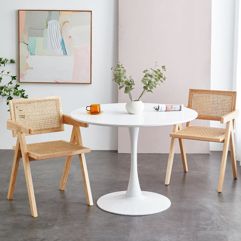 Modern Home Dining Arm Chair Rubberwood Open Back Dining Side Chair Clearhalo 'Dining Chairs' 'Dining Tables & Seating' 'dining_chair' 'furn' 'furn_dining_chair' 'Furniture' 'furniture_dining_chair' 'Kitchen & Dining Furniture' 4832403