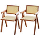 Modern Home Dining Arm Chair Rubberwood Open Back Dining Side Chair Cherry Wood 2 Piece Set Clearhalo 'Dining Chairs' 'Dining Tables & Seating' 'dining_chair' 'furn' 'furn_dining_chair' 'Furniture' 'furniture_dining_chair' 'Kitchen & Dining Furniture' 4832413