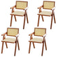 Modern Home Dining Arm Chair Rubberwood Open Back Dining Side Chair Cherry Wood 4 Piece Set Clearhalo 'Dining Chairs' 'Dining Tables & Seating' 'dining_chair' 'furn' 'furn_dining_chair' 'Furniture' 'furniture_dining_chair' 'Kitchen & Dining Furniture' 4832415