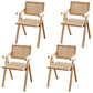 Modern Home Dining Arm Chair Rubberwood Open Back Dining Side Chair Wood 4 Piece Set Clearhalo 'Dining Chairs' 'Dining Tables & Seating' 'dining_chair' 'furn' 'furn_dining_chair' 'Furniture' 'furniture_dining_chair' 'Kitchen & Dining Furniture' 4832444