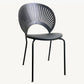 Metal Dining Room Chair Open Back Dining Side Black and Silver Chair Clearhalo 'Dining Chairs' 'Dining Tables & Seating' 'dining_chair' 'furn' 'furn_dining_chair' 'Furniture' 'furniture_dining_chair' 'Kitchen & Dining Furniture' 4832446