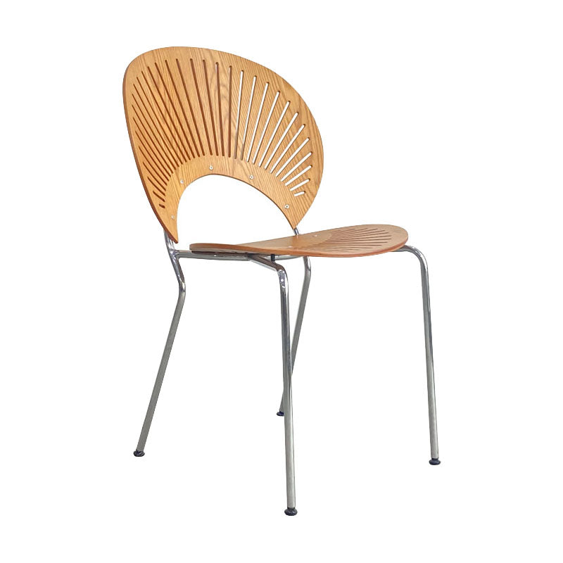 Metal Dining Room Chair Open Back Dining Side Black and Silver Chair Yellow 1 Piece Clearhalo 'Dining Chairs' 'Dining Tables & Seating' 'dining_chair' 'furn' 'furn_dining_chair' 'Furniture' 'furniture_dining_chair' 'Kitchen & Dining Furniture' 4832452