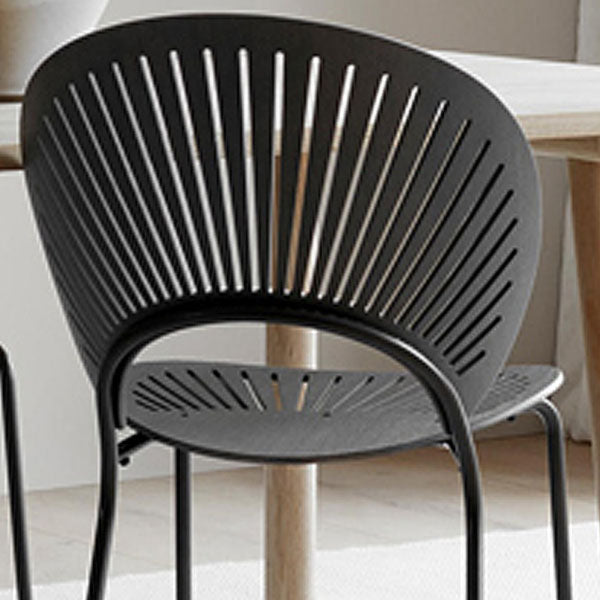 Metal Dining Room Chair Open Back Dining Side Black and Silver Chair Clearhalo 'Dining Chairs' 'Dining Tables & Seating' 'dining_chair' 'furn' 'furn_dining_chair' 'Furniture' 'furniture_dining_chair' 'Kitchen & Dining Furniture' 4832459