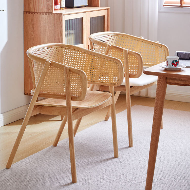 Contemporary Wood Home Dining Arm Chair Open Back Dining Side Chair Clearhalo 'Dining Chairs' 'Dining Tables & Seating' 'dining_chair' 'furn' 'furn_dining_chair' 'Furniture' 'furniture_dining_chair' 'Kitchen & Dining Furniture' 4832471