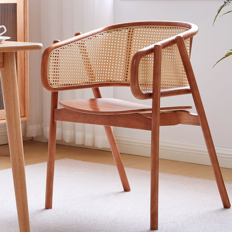 Contemporary Wood Home Dining Arm Chair Open Back Dining Side Chair Clearhalo 'Dining Chairs' 'Dining Tables & Seating' 'dining_chair' 'furn' 'furn_dining_chair' 'Furniture' 'furniture_dining_chair' 'Kitchen & Dining Furniture' 4832475