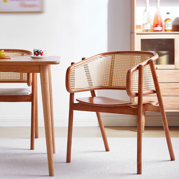 Contemporary Wood Home Dining Arm Chair Open Back Dining Side Chair Clearhalo 'Dining Chairs' 'Dining Tables & Seating' 'dining_chair' 'furn' 'furn_dining_chair' 'Furniture' 'furniture_dining_chair' 'Kitchen & Dining Furniture' 4832486