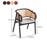 Contemporary Wood Home Dining Arm Chair Open Back Dining Side Chair Clearhalo 'Dining Chairs' 'Dining Tables & Seating' 'dining_chair' 'furn' 'furn_dining_chair' 'Furniture' 'furniture_dining_chair' 'Kitchen & Dining Furniture' 4832493