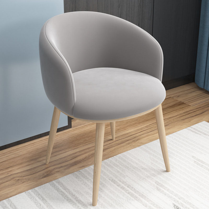 Modern Style Metal Arm Chair Upholstered Fabric Dining Side Chair(Set of 2) Clearhalo 'Dining Chairs' 'Dining Tables & Seating' 'dining_chair' 'furn' 'furn_dining_chair' 'Furniture' 'furniture_dining_chair' 'Kitchen & Dining Furniture' 4832494