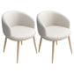 Modern Style Metal Arm Chair Upholstered Fabric Dining Side Chair(Set of 2) Off-White 2 Piece Set Clearhalo 'Dining Chairs' 'Dining Tables & Seating' 'dining_chair' 'furn' 'furn_dining_chair' 'Furniture' 'furniture_dining_chair' 'Kitchen & Dining Furniture' 4832496