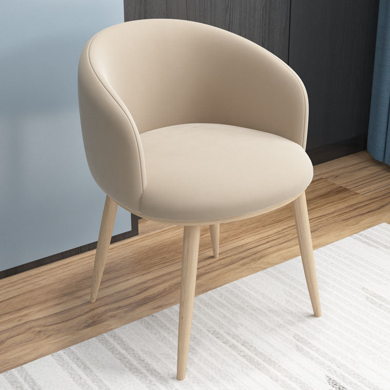 Modern Style Metal Arm Chair Upholstered Fabric Dining Side Chair(Set of 2) Clearhalo 'Dining Chairs' 'Dining Tables & Seating' 'dining_chair' 'furn' 'furn_dining_chair' 'Furniture' 'furniture_dining_chair' 'Kitchen & Dining Furniture' 4832498