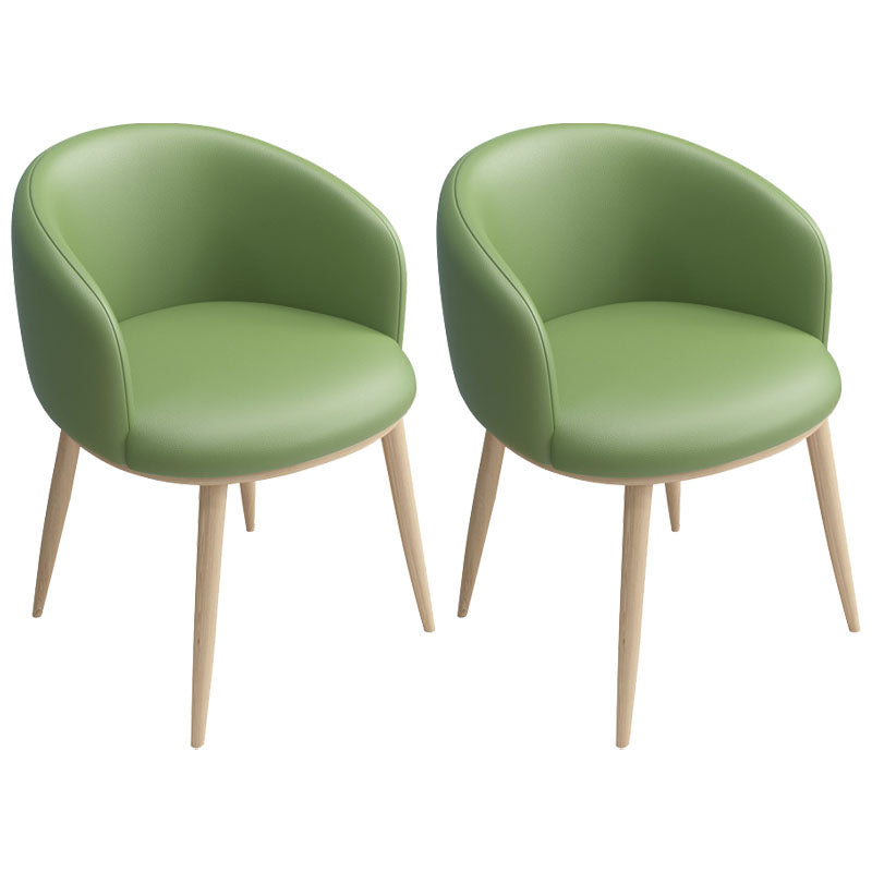 Modern Style Metal Arm Chair Upholstered Fabric Dining Side Chair(Set of 2) Turquoise 2 Piece Set Clearhalo 'Dining Chairs' 'Dining Tables & Seating' 'dining_chair' 'furn' 'furn_dining_chair' 'Furniture' 'furniture_dining_chair' 'Kitchen & Dining Furniture' 4832515