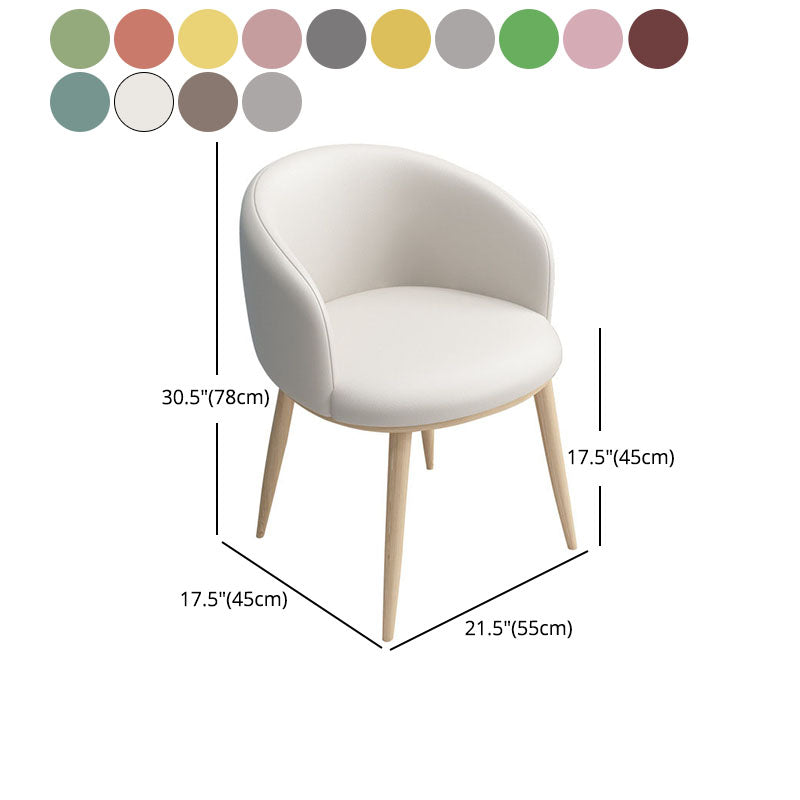 Modern Style Metal Arm Chair Upholstered Fabric Dining Side Chair(Set of 2) Clearhalo 'Dining Chairs' 'Dining Tables & Seating' 'dining_chair' 'furn' 'furn_dining_chair' 'Furniture' 'furniture_dining_chair' 'Kitchen & Dining Furniture' 4832517