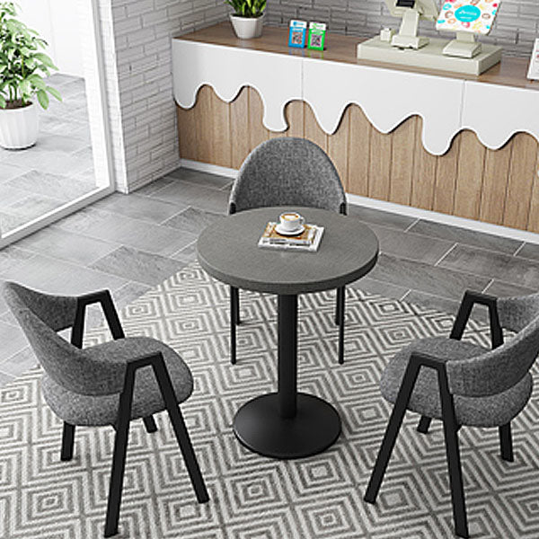 Modern Metal Arm Chair Open Back Dining Side Chair with Upholstered(Set of 4) Clearhalo 'Dining Chairs' 'Dining Tables & Seating' 'dining_chair' 'furn' 'furn_dining_chair' 'Furniture' 'furniture_dining_chair' 'Kitchen & Dining Furniture' 4832521