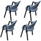Modern Metal Arm Chair Open Back Dining Side Chair with Upholstered(Set of 4) Light Blue 4 Piece Set Clearhalo 'Dining Chairs' 'Dining Tables & Seating' 'dining_chair' 'furn' 'furn_dining_chair' 'Furniture' 'furniture_dining_chair' 'Kitchen & Dining Furniture' 4832530