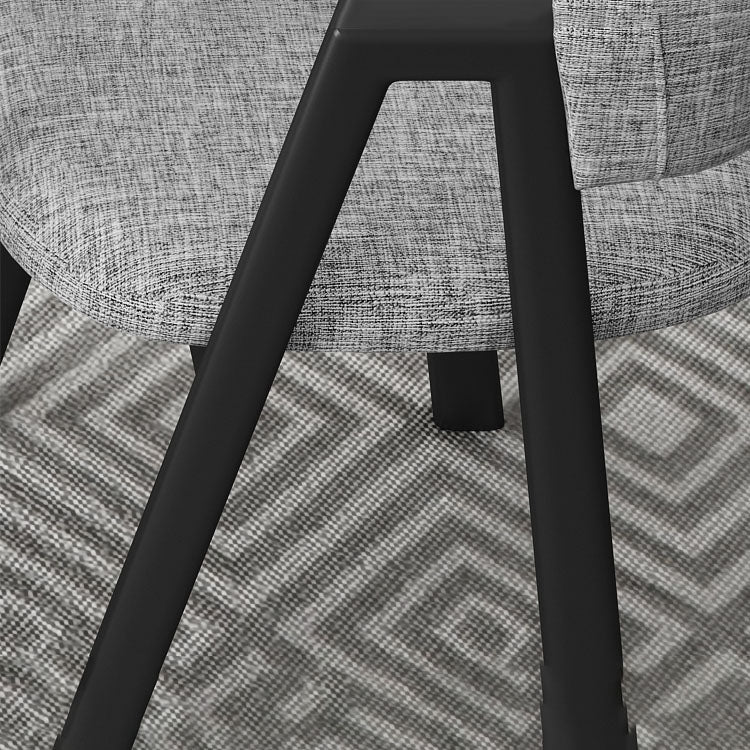 Modern Metal Arm Chair Open Back Dining Side Chair with Upholstered(Set of 4) Clearhalo 'Dining Chairs' 'Dining Tables & Seating' 'dining_chair' 'furn' 'furn_dining_chair' 'Furniture' 'furniture_dining_chair' 'Kitchen & Dining Furniture' 4832534