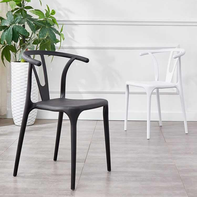 Contemporary Plastic Kitchen and Dining Room Chair Slat Back Side Chair Clearhalo 'Dining Chairs' 'Dining Tables & Seating' 'dining_chair' 'furn' 'furn_dining_chair' 'Furniture' 'furniture_dining_chair' 'Kitchen & Dining Furniture' 4832551