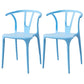 Contemporary Plastic Kitchen and Dining Room Chair Slat Back Side Chair Sky Blue 2 Piece Set Clearhalo 'Dining Chairs' 'Dining Tables & Seating' 'dining_chair' 'furn' 'furn_dining_chair' 'Furniture' 'furniture_dining_chair' 'Kitchen & Dining Furniture' 4832557