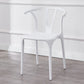 Contemporary Plastic Kitchen and Dining Room Chair Slat Back Side Chair White 1 Piece Clearhalo 'Dining Chairs' 'Dining Tables & Seating' 'dining_chair' 'furn' 'furn_dining_chair' 'Furniture' 'furniture_dining_chair' 'Kitchen & Dining Furniture' 4832566