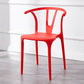 Contemporary Plastic Kitchen and Dining Room Chair Slat Back Side Chair Red 1 Piece Clearhalo 'Dining Chairs' 'Dining Tables & Seating' 'dining_chair' 'furn' 'furn_dining_chair' 'Furniture' 'furniture_dining_chair' 'Kitchen & Dining Furniture' 4832577