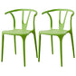 Contemporary Plastic Kitchen and Dining Room Chair Slat Back Side Chair Light Green 2 Piece Set Clearhalo 'Dining Chairs' 'Dining Tables & Seating' 'dining_chair' 'furn' 'furn_dining_chair' 'Furniture' 'furniture_dining_chair' 'Kitchen & Dining Furniture' 4832584