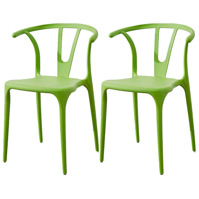 Contemporary Plastic Kitchen and Dining Room Chair Slat Back Side Chair Light Green 2 Piece Set Clearhalo 'Dining Chairs' 'Dining Tables & Seating' 'dining_chair' 'furn' 'furn_dining_chair' 'Furniture' 'furniture_dining_chair' 'Kitchen & Dining Furniture' 4832584