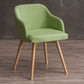 Modern Style Wood Arm Chair Upholstered Fabric Dining Side Chair 19.6"x19.6"x29.9" Fruit Green 1 Piece Clearhalo 'Dining Chairs' 'Dining Tables & Seating' 'dining_chair' 'furn' 'furn_dining_chair' 'Furniture' 'furniture_dining_chair' 'Kitchen & Dining Furniture' 4832588