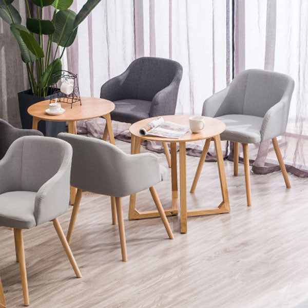 Modern Style Wood Arm Chair Upholstered Fabric Dining Side Chair 19.6"x19.6"x29.9" Clearhalo 'Dining Chairs' 'Dining Tables & Seating' 'dining_chair' 'furn' 'furn_dining_chair' 'Furniture' 'furniture_dining_chair' 'Kitchen & Dining Furniture' 4832605