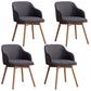 Modern Style Wood Arm Chair Upholstered Fabric Dining Side Chair 19.6"x19.6"x29.9" Dark Gray 4 Piece Set Clearhalo 'Dining Chairs' 'Dining Tables & Seating' 'dining_chair' 'furn' 'furn_dining_chair' 'Furniture' 'furniture_dining_chair' 'Kitchen & Dining Furniture' 4832615