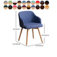 Modern Style Wood Arm Chair Upholstered Fabric Dining Side Chair 19.6"x19.6"x29.9" Clearhalo 'Dining Chairs' 'Dining Tables & Seating' 'dining_chair' 'furn' 'furn_dining_chair' 'Furniture' 'furniture_dining_chair' 'Kitchen & Dining Furniture' 4832661