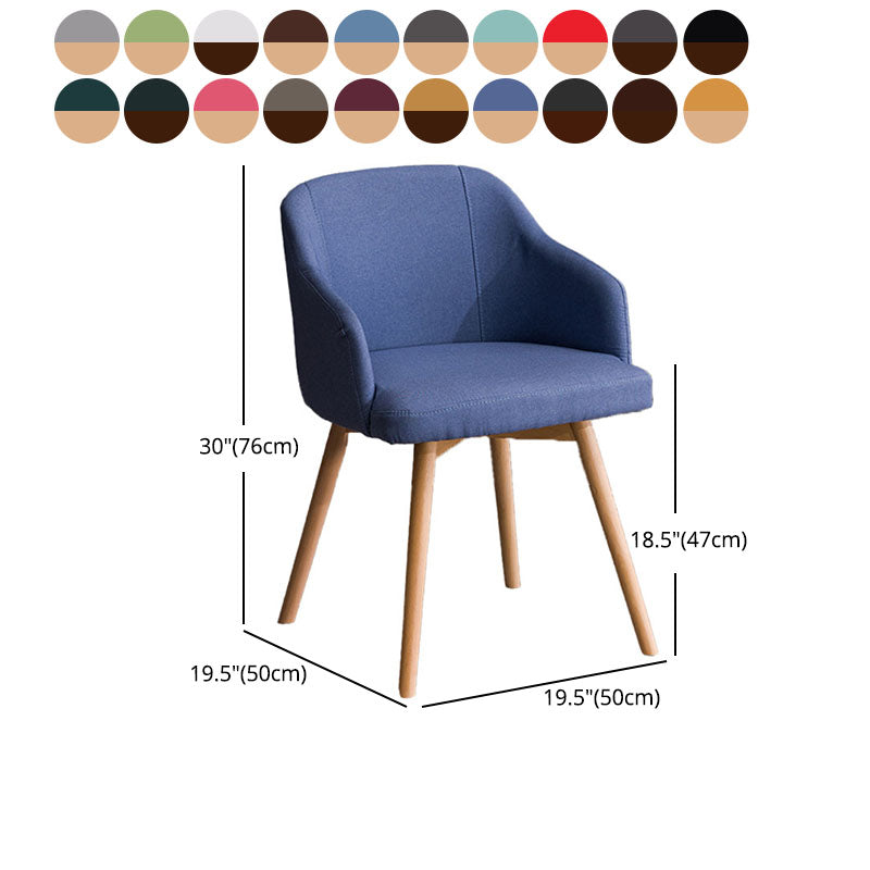 Modern Style Wood Arm Chair Upholstered Fabric Dining Side Chair 19.6"x19.6"x29.9" Clearhalo 'Dining Chairs' 'Dining Tables & Seating' 'dining_chair' 'furn' 'furn_dining_chair' 'Furniture' 'furniture_dining_chair' 'Kitchen & Dining Furniture' 4832661