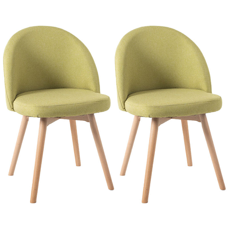 Modern Style Wood Chair Upholstered Fabric Dining Side Chair (Set of 2) Green 2 Piece Set Walnut Clearhalo 'Dining Chairs' 'Dining Tables & Seating' 'dining_chair' 'furn' 'furn_dining_chair' 'Furniture' 'furniture_dining_chair' 'Kitchen & Dining Furniture' 4832673