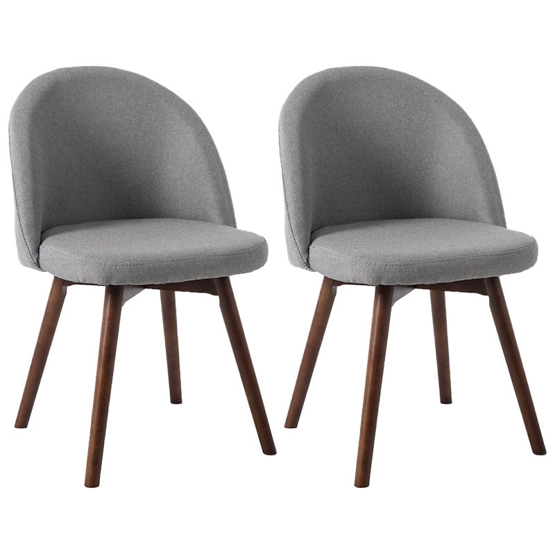 Modern Style Wood Chair Upholstered Fabric Dining Side Chair (Set of 2) Light Gray 2 Piece Set Walnut Clearhalo 'Dining Chairs' 'Dining Tables & Seating' 'dining_chair' 'furn' 'furn_dining_chair' 'Furniture' 'furniture_dining_chair' 'Kitchen & Dining Furniture' 4832675