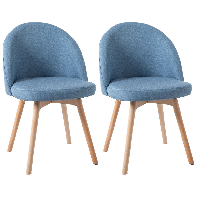 Modern Style Wood Chair Upholstered Fabric Dining Side Chair (Set of 2) Blue 2 Piece Set Natural Wood Clearhalo 'Dining Chairs' 'Dining Tables & Seating' 'dining_chair' 'furn' 'furn_dining_chair' 'Furniture' 'furniture_dining_chair' 'Kitchen & Dining Furniture' 4832676