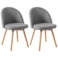 Modern Style Wood Chair Upholstered Fabric Dining Side Chair (Set of 2) Light Gray 2 Piece Set Natural Wood Clearhalo 'Dining Chairs' 'Dining Tables & Seating' 'dining_chair' 'furn' 'furn_dining_chair' 'Furniture' 'furniture_dining_chair' 'Kitchen & Dining Furniture' 4832679