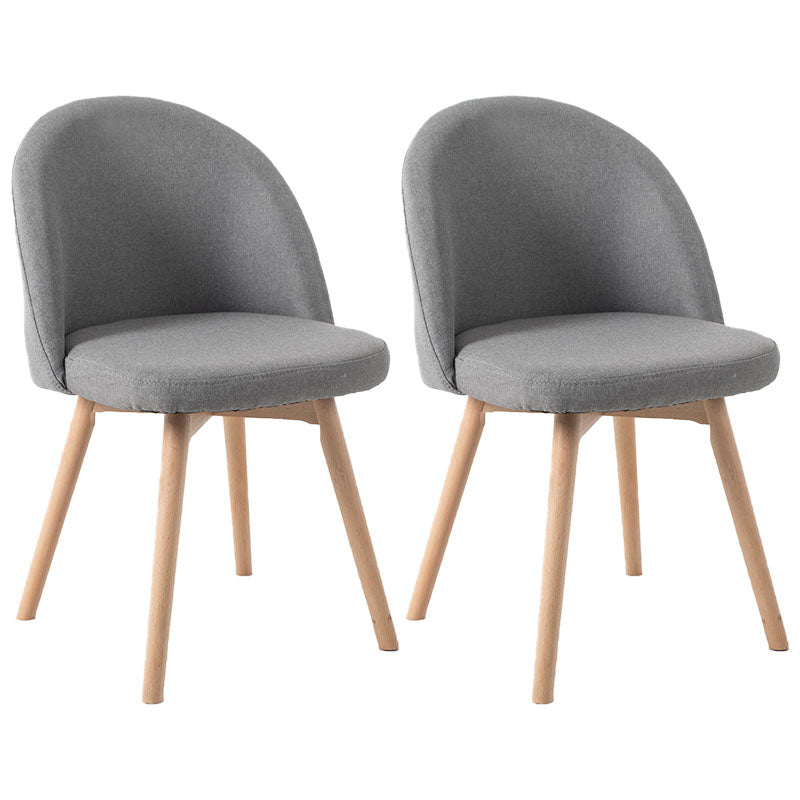 Modern Style Wood Chair Upholstered Fabric Dining Side Chair (Set of 2) Light Gray 2 Piece Set Natural Wood Clearhalo 'Dining Chairs' 'Dining Tables & Seating' 'dining_chair' 'furn' 'furn_dining_chair' 'Furniture' 'furniture_dining_chair' 'Kitchen & Dining Furniture' 4832679