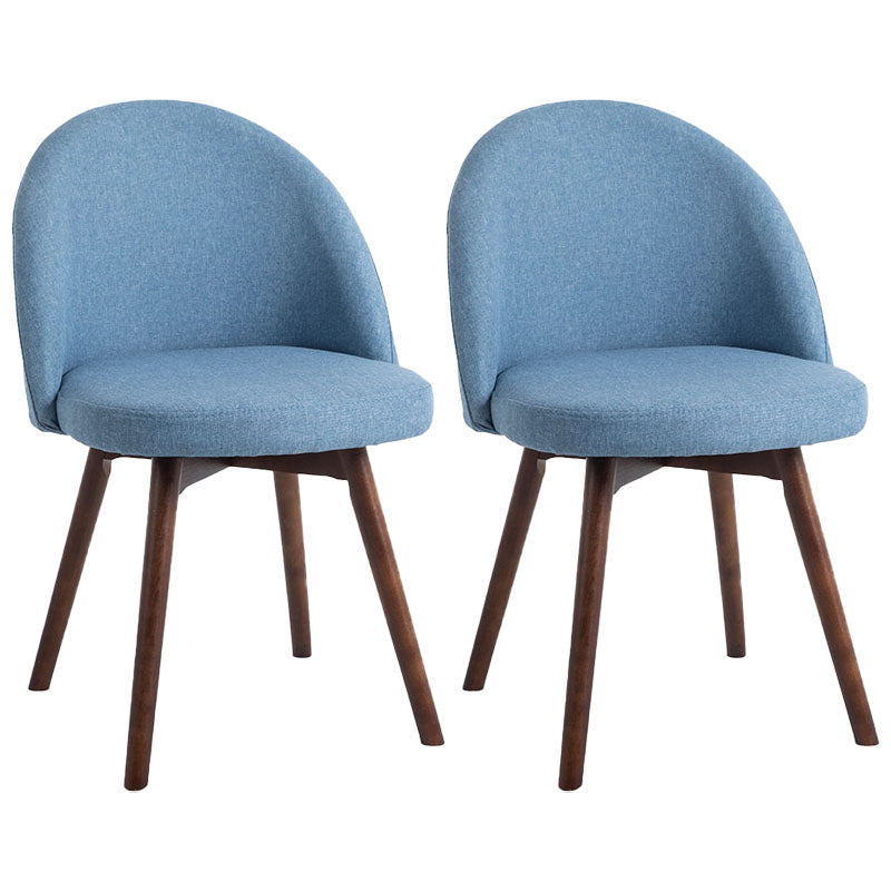 Modern Style Wood Chair Upholstered Fabric Dining Side Chair (Set of 2) Blue 2 Piece Set Walnut Clearhalo 'Dining Chairs' 'Dining Tables & Seating' 'dining_chair' 'furn' 'furn_dining_chair' 'Furniture' 'furniture_dining_chair' 'Kitchen & Dining Furniture' 4832682